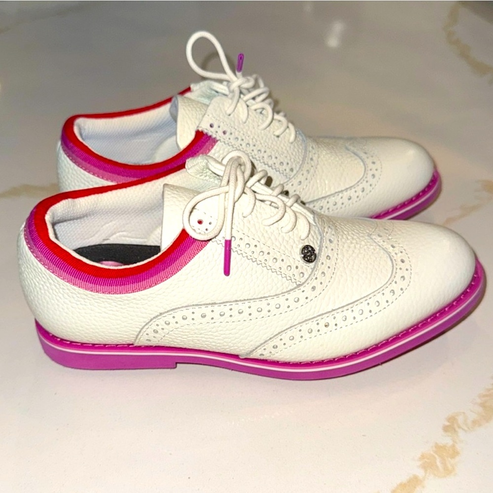 G/FORE LADIES LTD ED GROSGRAIN GALLIVANTER
LEATHER GOLF SHOES 6.5 NEW!
